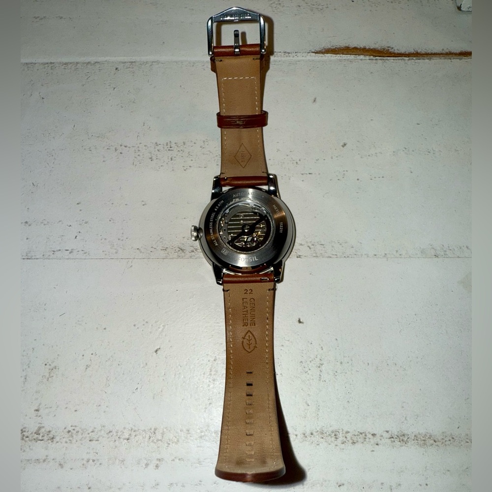 Fossil Townsman Automatic Brown Leather Watch - Picture 6 of 7
